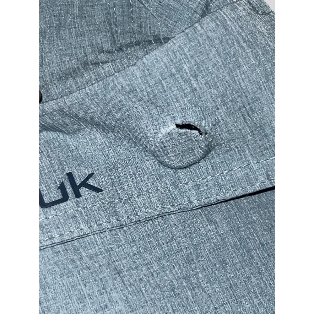 Huk Performance Shorts Men XXL Blue Utility Pockets Fishing Next Level Stretch